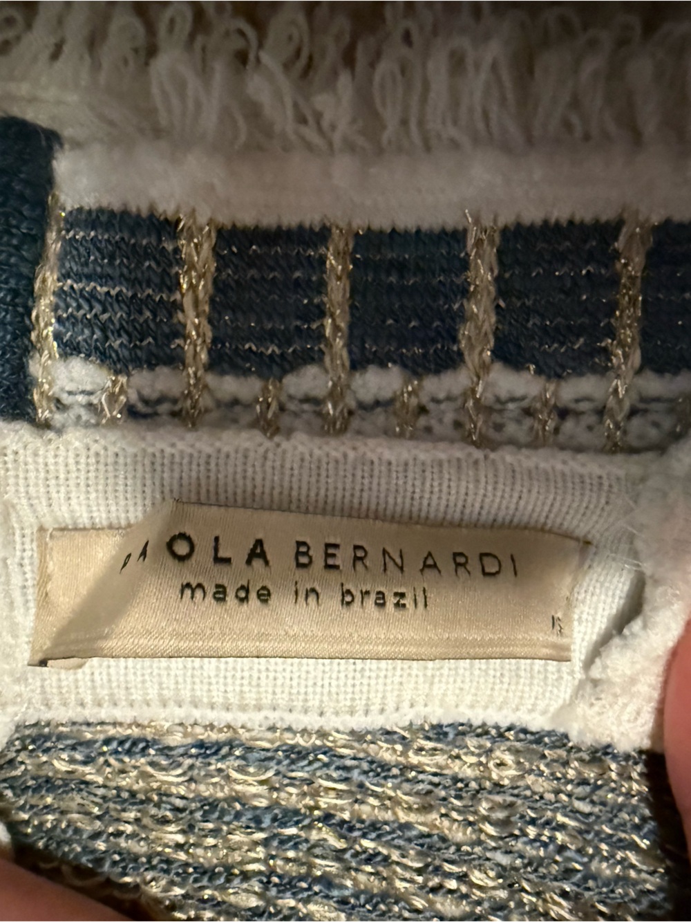 Paola Bernardi Fran Tweed Crop Top Size Small - Picture 5 of 6